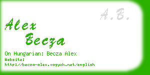 alex becza business card